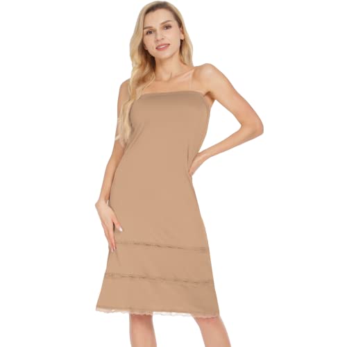 Image of MANCYFIT Strapless Slips for Under Dresses Women Full Slip with Invisible Straps