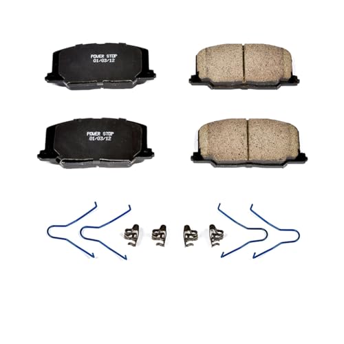 Image of PowerStop Front Brake Pads for Lexus ES250 1990-91 |Toyota Camry 1987-91 |Celica 1988-93 - Z17 Ceramic Brake Pads with Installation Hardware, 17-356