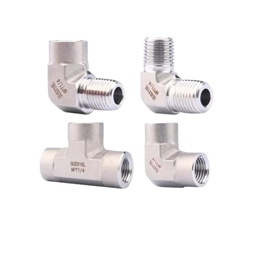 Raccord coude inox 1/2" NPT femelle mâle 4000 PSI 316L pour tube inox et flexible hydraulique