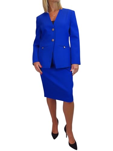 Tailleur femme veste col V jupe mi-longue pour mariage chic