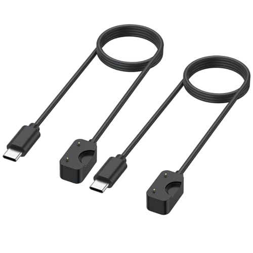 2 Pack USB C Cable for Samsung Galaxy Fit 3 Charger, 3.3ft Magnetic Charging Cable Dock Stand for Galaxy Watch Fit 3 SM-R390 Smartwatch