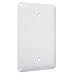 Taymac WMTW-B Maxi Metallic Wallplate with Blank, Single Gang, White Textured