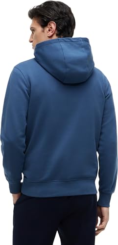 Tommy Hilfiger Herren Hoodie Essential Terry mit Bauchtasche, Blau (Aegean Sea), S – Ansicht 2