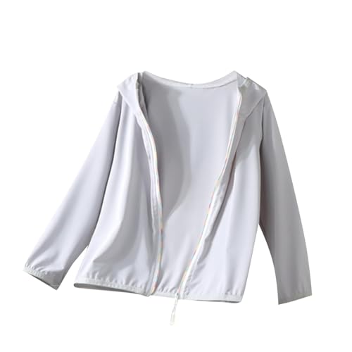 Girls UPF 50+ Rash Guard Sun Protection Hoodie Shirts Long Sleeve Athletic Workout Running Pullover Tops