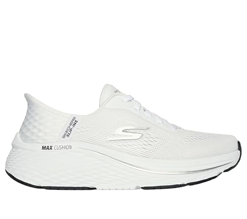 Image of Skechers Women's Max Cushioning Elite 2.0 Vanish Hands Free Slip-ins, White /Black, 8