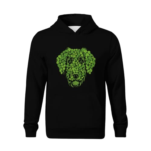 Kids St Patricks Day Cute Puppy Dog Boys Girls Lightweight Kangaroo Pocket Fleece Hoodies2