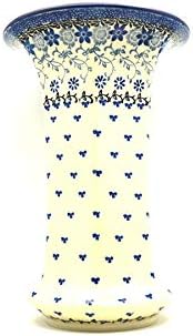 Polish Pottery Vase - Large - Silver Lace