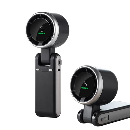 Ventilador portátil Herramienta de enfriamiento de aire de 5 velocidades | Ventilador de enfriamiento de mano plegable para actividades al aire libre, viajes, trabajo, USB recargable