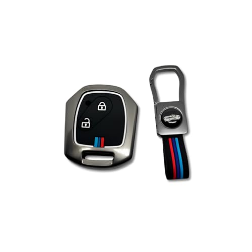 Image of BKN Luxury Metal Silicon Key Cover Compatible with Honda City Old BRIO Amaze Jazz MOBILIO Civic Old 2 Button | Full Protections | Visible in Low-Light Conditions