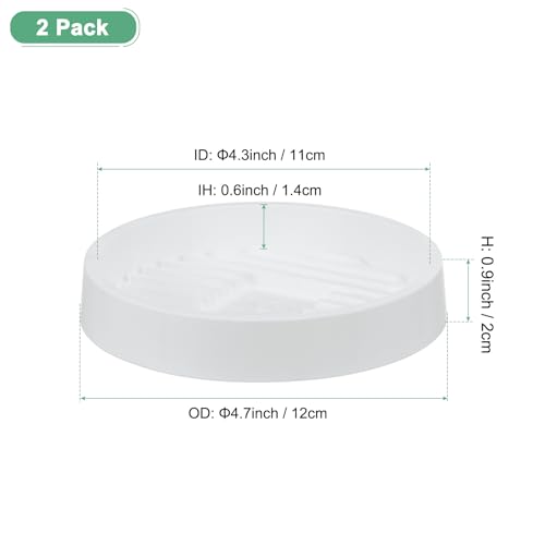M METERXITY 2-Pack Plant Saucer, 4.7 Inch 12cm Flower Pot Saucers - Image 2