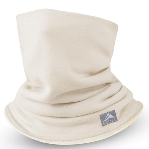 GXCROR Winter Schlauchschal, Wendbarer Fleece Halsschlauch, Winddichte Gesichtsmaske, Warmer Halswärmer für Herren & Damen