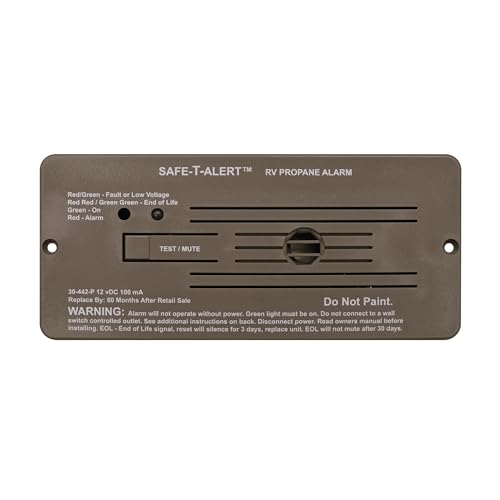 Safe T Alert 30 Series Classic LP Gas Alarm - Propane Alarm - Flush Mount Brown - 30-442-P-BR