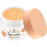 essence lip care SUGAR SCRUB, Lippenpeeling, Orange, feuchtigkeitsspendend, regenerierend, pflegend, vegan, ohne Konservierungsstoffe, ohne Parabene, ohne Mikroplastikpartikel, 1er Pack (9g)