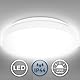 B.K.Licht - Deckenlampe für das Bad mit neutralweißer Lichtfarbe, IP44, 12 Watt, 1200 Lumen, LED Deckenleuchte, LED Lampe, Badlampe, Badezimmerlampe, Küchenlampe, Feuchtraumleuchte, 28,8x7 cm, Weiß