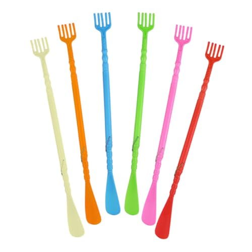 Abaodam Calzador Multifuncional de Plástico Rascador de Espalda y 6 Piezas para Masaje y Ayuda al Calzado Color Surtido Adecuado para Embarazadas y Ancianos