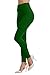 Kotii Women's High Waist Soft Full Length Leggings, Dark Green, One Size