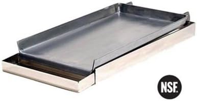 Allpoints Fsp 76-1150 Add-on Griddle Top w/ Removable Grease Tray, Covers 2-Burners, 12x27x3-in, Each