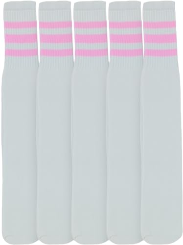 Image of ToBeInStyle Unisex Knee High Cotton Tube Athletic Thick Socks w /Stripe Top