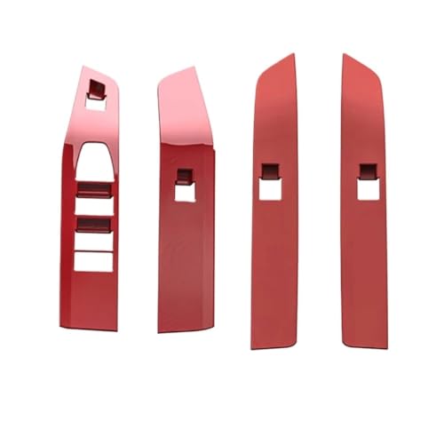 Marco para interruptor de ventana de BMW X3 G45 G48 2025 en fibra de carbono roja