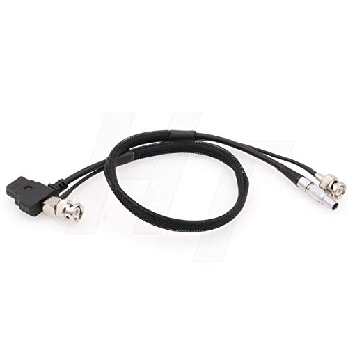 Cable SDI en Y D-tap a 2 pines BNC HangTon de 80cm para monitor Zacuto Gratical Eye