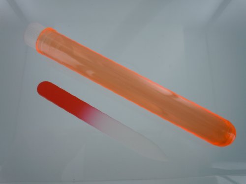 Crystal Glass, Orange Small, (3.5") Nail File with Protective Carrying Tube