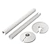 2 Pack Radiator Pipe Covers & Sleeves 15mm with Collars, Cut to Fit Chrome and Black Finish for Bathroom, Compatible with 15mm Pipes(White)