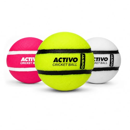 Image of jaspo Activo Air Core Indoor Cricket Ball |PU Material |Hollow Aircore Design |Soft Impact Play | 75g Lightweight |Safe for Indoor Cricket |Non-Toxic Build |Comfortable Grip |Durable & Kids-Friendly