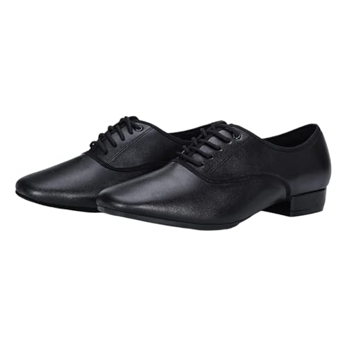 Leichtrit Zapatos Baile Latino Modernos Cordones Hombre,Zapatos Baile Salsa para Hombre,Zapatos Baile SalóN para Hombre,Transpirable,Ligero,Adecuado para Salsa,Latino,Tango