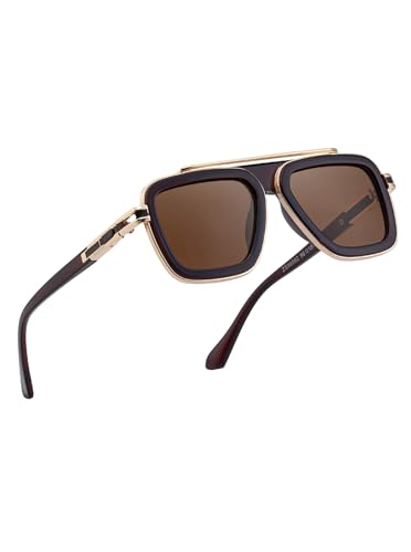 Fashion Mens Sunglasses Shades 56mm UV 400 Protection Lens Sun Glasses Square (98082)