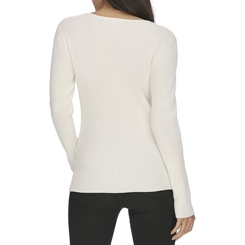 Image of Calvin Klein Women's Square Neck Long Sleeve Sweater