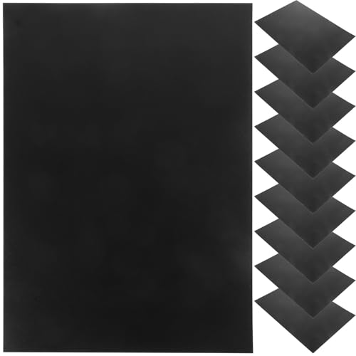 ULTECHNOVO Feuilles de Plastique A4 Thermoplastique Matte Noires 0,5 Mm 10 Pièces Ignifugées pour Loisirs Créatifs, Panneaux pour Présentation de Projets et Décoration DIY