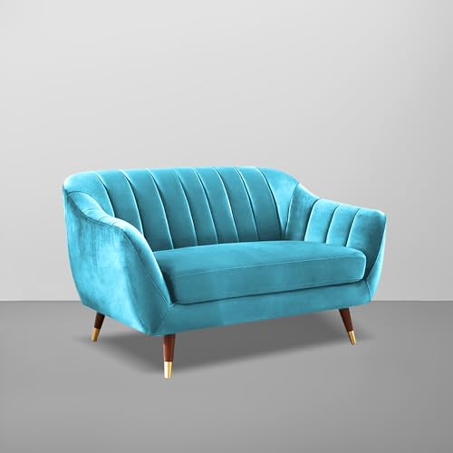 Image of Atticus 2 Seater Sofa for Living Room (Turquise) Premium Fabric Sofa