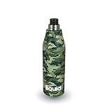 ICY BEV KOOLER STAINLESS STEEL BOTTLE INSULATOR, 2 PACK, CAMO, beer keeper/holder with silicone bottle stopper; cap with bottle opener and finger grip keeps beer cold longer