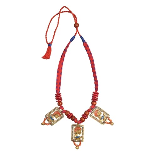 Image of AAKRITI ART CREATIONS Royal Empress Handcrafted Tribal Dhokra Necklace & Choker Collection | Queen-Inspired Artisan Brass Statement Jewelry | Ethnic, Regal & Elegant Necklaces for Women