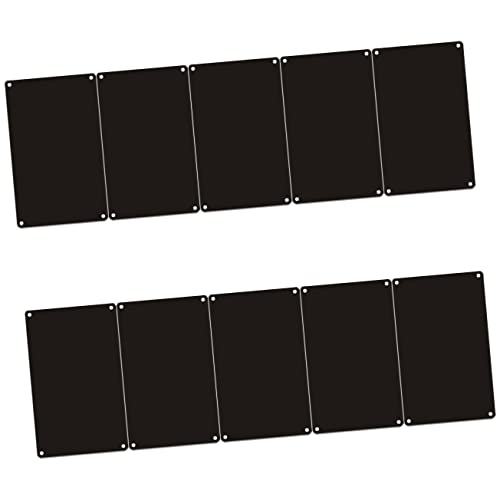 Plaque aluminium noir 120x80mm à graver en lot de 10 pour signalétique de porte