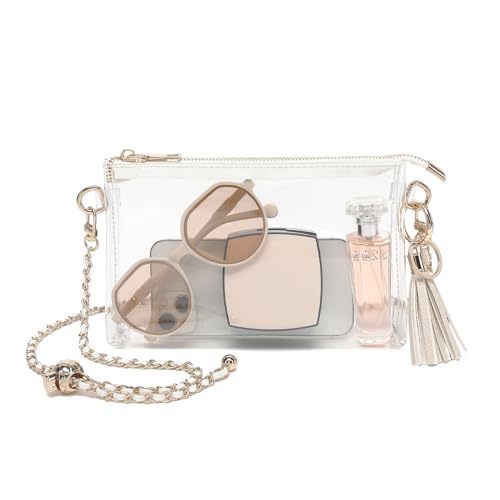 Image of YGR Womens Clear Bag for Stadium Events PVC Small Crossbody Purse for Concert, Party Sports Stadium Approved Present