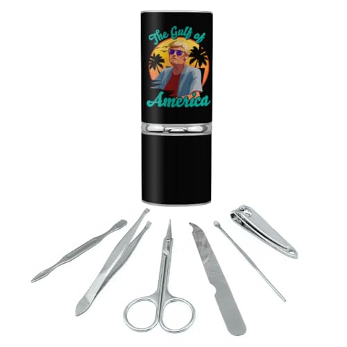 GRAPHICS & MORE Gulf of America Trump Stainless Steel Manicure Pedicure Grooming Beauty Care Travel Kit