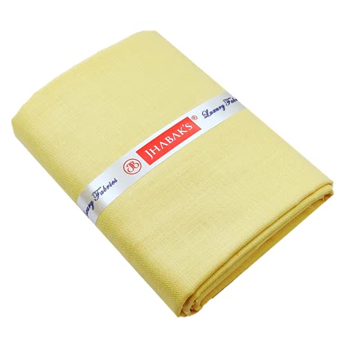 Image of JHABAK'S Premium Unstitched Shirt Fabric for Men Cotton Blend Material 2.25m Shirt Piece Cloth