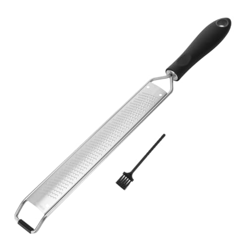 HYTROVE ステンレス製チーズグレーター 保護カバー ブラシ付き 多機能おろし器 レモン チョコレート 野菜用 滑り止め設計 簡単お手入れで調