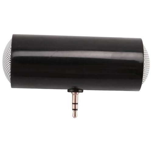 Aboiled Mini haut-parleur stéréo avec jack 3,5 mm - Lecteur de musique MP3 portable - Pour téléphone portable, tablette, PC - Noir