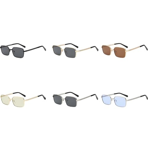 Metal frame Sunnies, with Chain Temples. Lightweight, Great for Driving, and Versatile.2