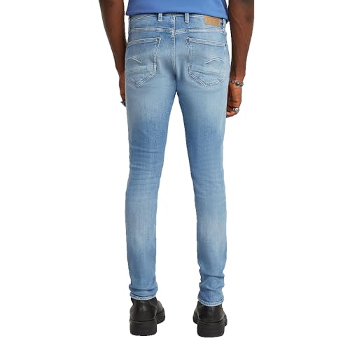 G-STAR Raw - Mens Revend Forward Skinny Jeans, Color Sun Faded Summer Sky, Size: 36W x 36L2