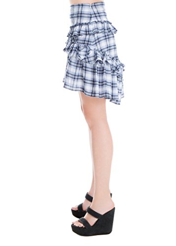 Tiered Plaid A-Line Skirt2