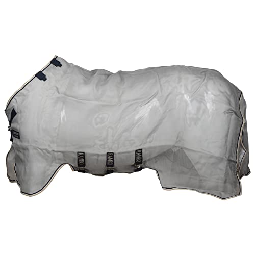 Horseware® Rambo® Protector Fly Sheet - Silver/Navy & White & Beige, 78 inches - Image 3
