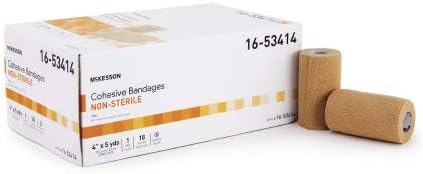 Compression Bandage Medi-Pak Performance Elastic with Cohesive 4" X 5 Yard NonSterile (#16-53414, Sold Per Case)