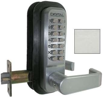 Lockey 2835-DC SN Keyless Mechanical Double Sided Combo Spring Latch Lock - 2 3/4" Backset.