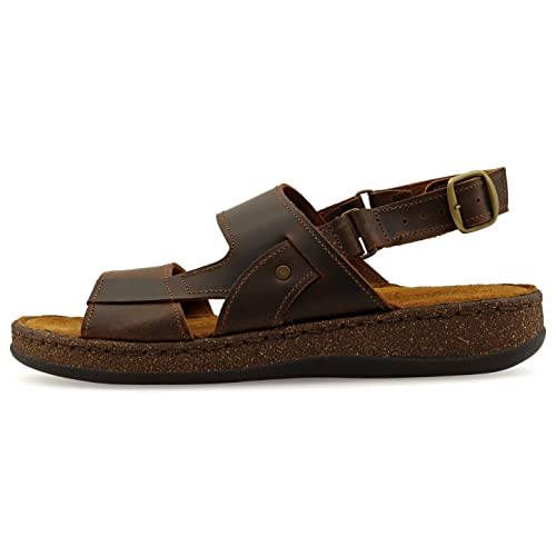 Emmanuela Ancient Greek Style Leather Sandals for Men, Handmade Leather Open Toe Men's Sandals, Quality Adjustable Buckle Summer Shoes2