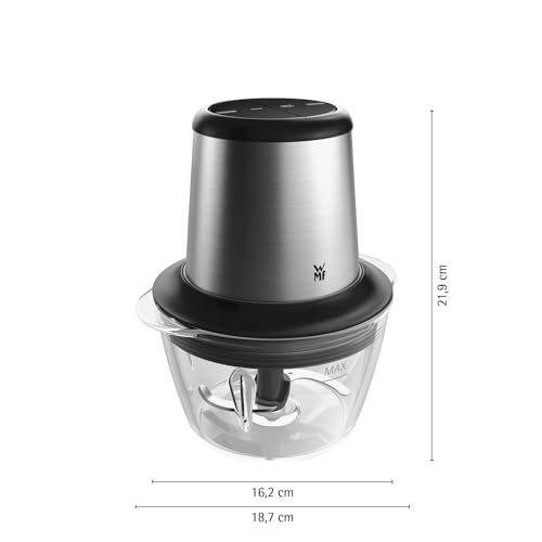 WMF Kult X elektrischer Zerkleinerer – Mini Zerkleinerer und Blitzhacker mit Glasbehälter und Edelstahlmesser, Multizerkleinerer für Gemüse, Kräuter und Nüsse, spülmaschinenfest, kompakt und langlebig – Bild 6