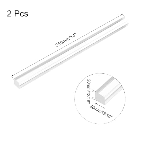 Image of MECCANIXITY 2pcs Acrylic Square Rods 13 /16 inchx14 inch Acrylic Dowel Rods Sticks
