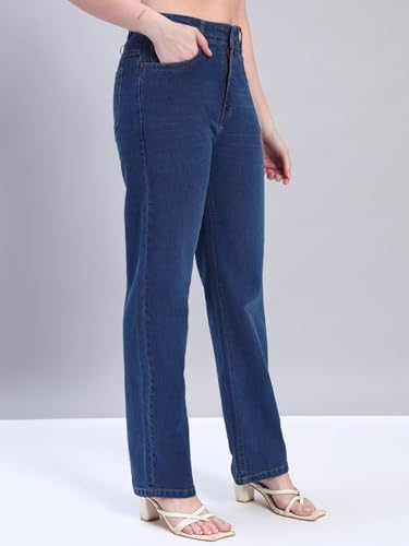 Image of Fashionfibre Women's High-Rise Straight Fit Stretchable Jeans